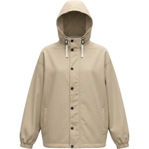 Free Assembly Mens Khaki Tan Hooded Windbreaker Jacket 2XL Recycled